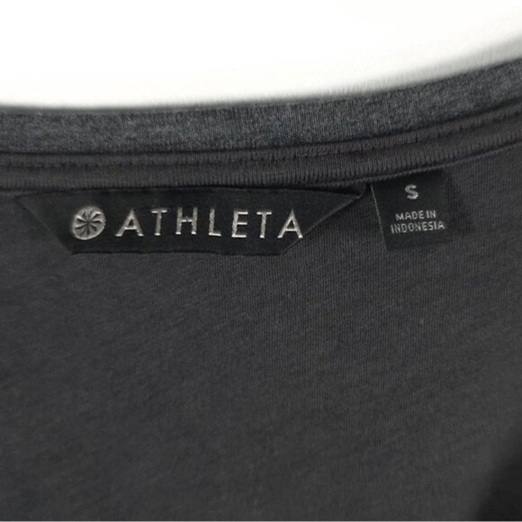 ATHLETA PIMA COTTON Blend Carefree Long Sleeve Ruched Side Sheath Dress SMALL - Picture 5 of 11